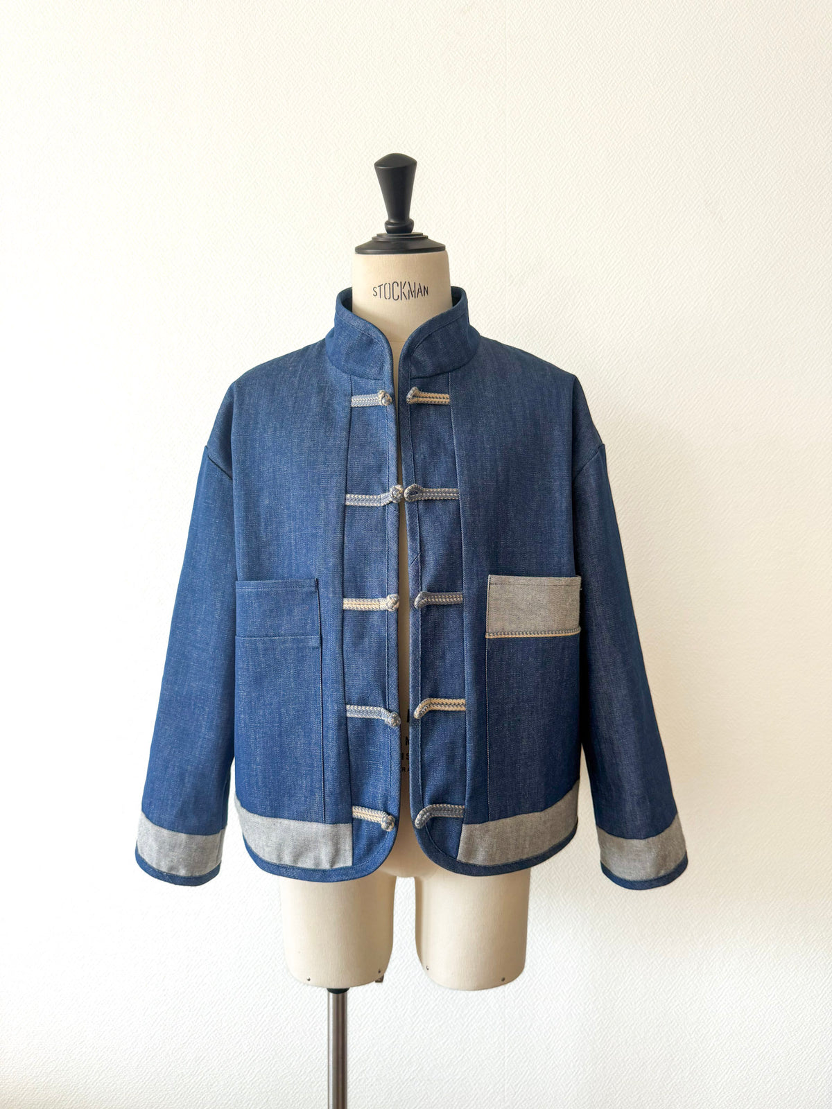 veste chinoise bleu de shanghai sur stockman