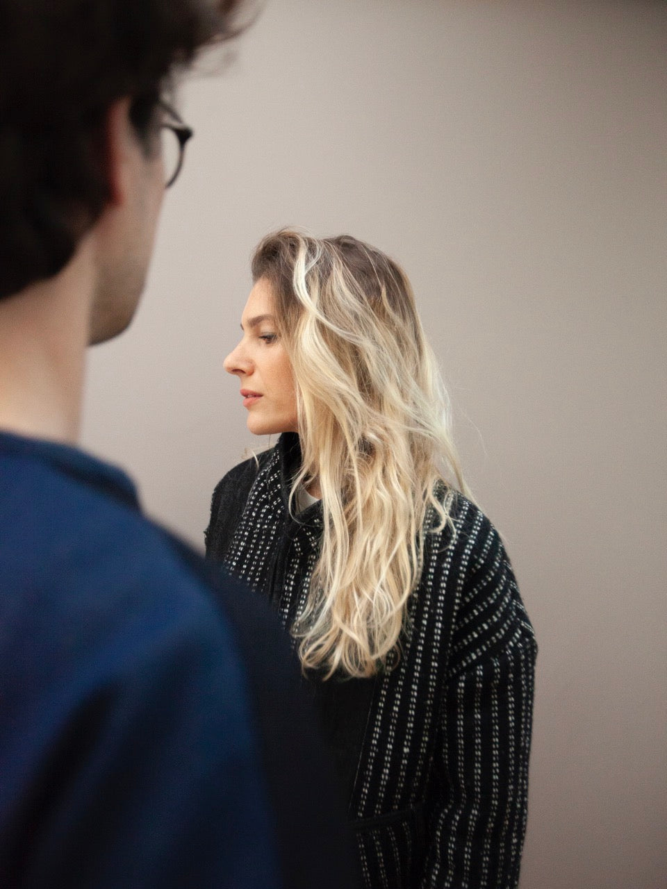 veste unisexe à rayures